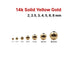 14K SOLID Gold Round Seamless Beads, Various Sizes, 2mm, 2.5mm, 3mm, 4mm, 5mm, 6mm, (14k-101)